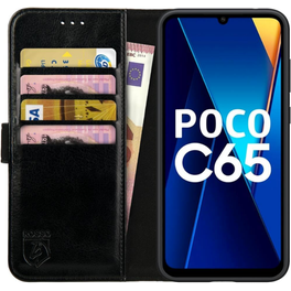 Θήκη Xiaomi Redmi 13C 4G/Poco C65 - Rosso Element PU Wallet - Black
