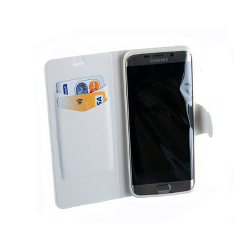 Θήκη Samsung Galaxy S6 Edge - Volte-Tel Line Leather TPU Book - White VOLTE-TEL