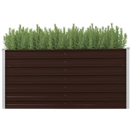 Vidaxl Ζαρντινιέρα Κήπου Καφέ 160 X 40 X 77 Εκ. Γαλβανισμένος Χάλυβας