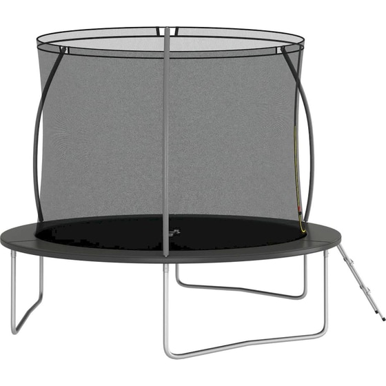 VidaXL Σετ Τραμπολίνου Στρογγυλό 305x76cm για έως 150kg - Μαύρο/ Γκρι image 3