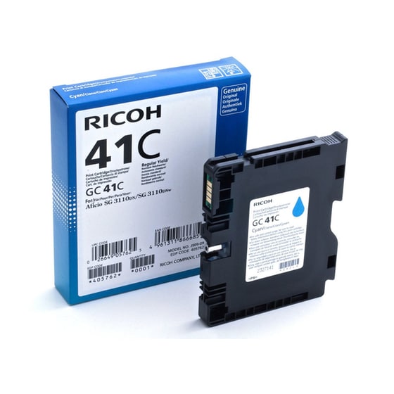 Ricoh Gel Ink Κυανό Μελάνι Εκτυπωτή (GC41C) image 1