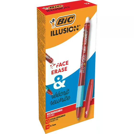 Στυλό Gel Bic Illus 0.7 mm Κόκκινο (1 Τεμάχιο) image 0