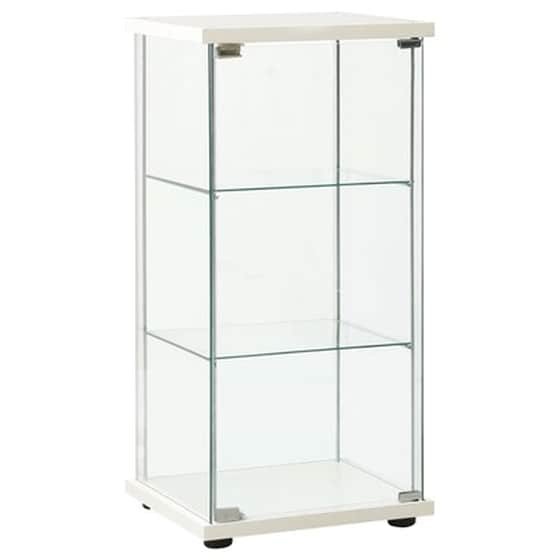 Ντουλάπι Γραφείου VidaXL από Ψημένο Γυαλί 42.5x36.5x86 cm - Λευκό/Διάφανο image 1