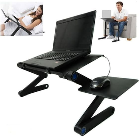 Πτυσσόμενο Τραπεζάκι Για Laptop Με Ανεμιστήρα Ψύξης Και Θέση Mouse X8 image 4