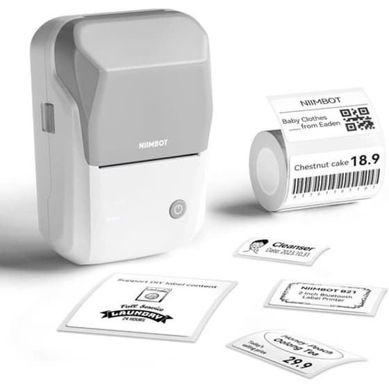 NIIMBOT Thermal B1-WG White Grey Θερμικός Εκτυπωτής image 1