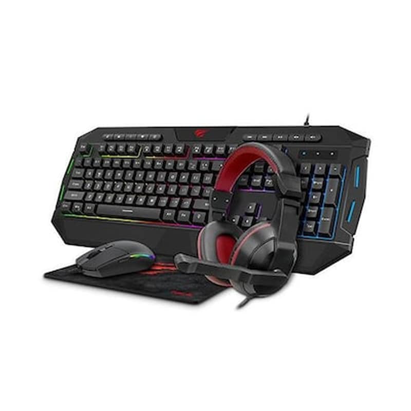 Havit KB501CM 4in1 Combo Σετ Gaming Πληκτρολόγιο με RGB φωτισμό Ποντίκι (US) φωτογραφία