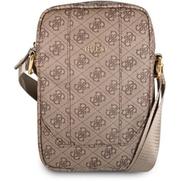 Guess 4g Uptown Tablet Bag Τσαντάκι Από Δερματίνη Κατάλληλο Για Tablet 10 Quot; (brown - Gutb104gb)