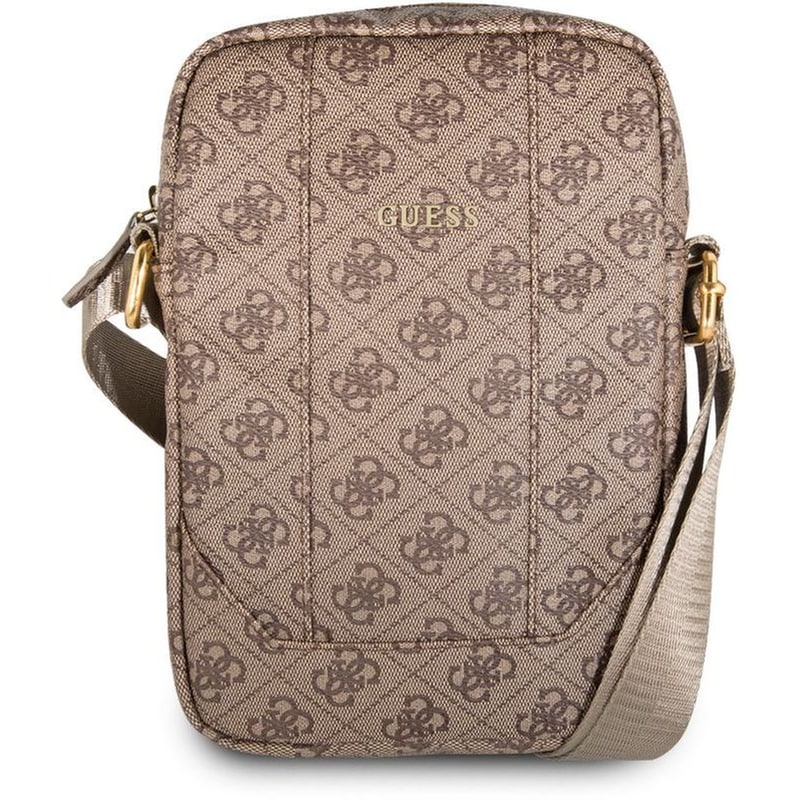 Guess Guess 4g Uptown Tablet Bag Τσαντάκι Από Δερματίνη Κατάλληλο Για Tablet 10 Quot; (brown - Gutb104gb)