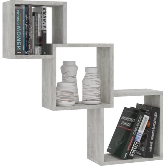 Ράφια VidaXL από Μοριοσανίδα 84.5x15 cm - Γκρι image 2