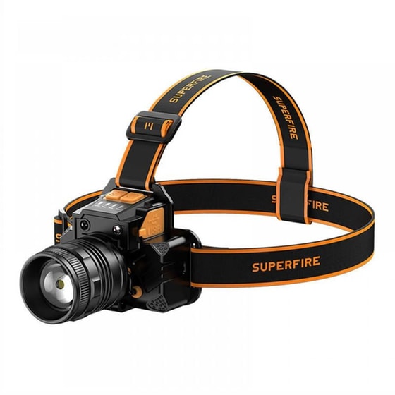 Φακός Κεφαλής SUPERFIRE HL58 Led Αδιάβροχος 350lm - Μαύρος image 0