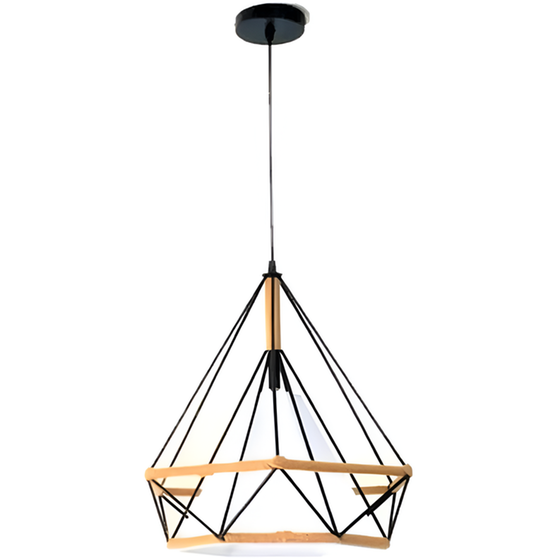 Κρεμαστό Φωτιστικό Οροφής Διαμάντι 25cm Με Σκοινί image 0