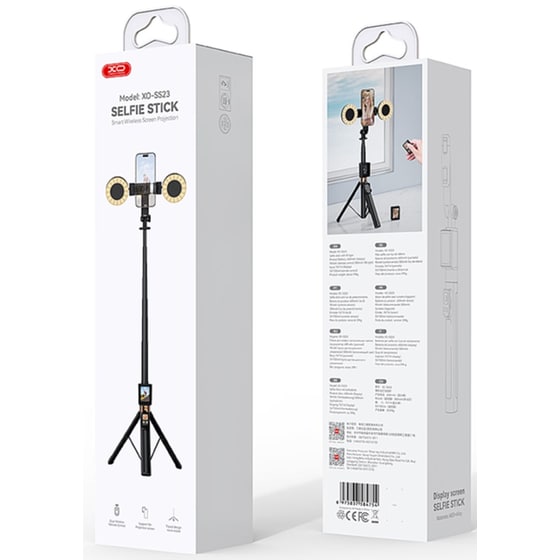 Selfie Stick XO SS23 με Ring Lights - Μαύρο image 7