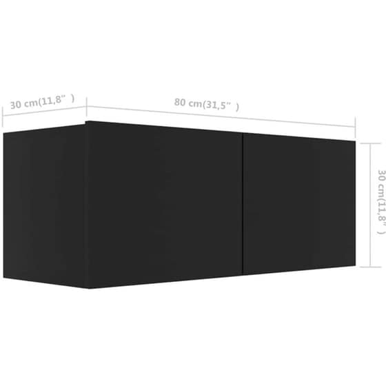 Έπιπλα Τηλεόρασης VidaXL Μοριοσανίδα 4 Τμχ 80x30x30cm - Γκρί image 6