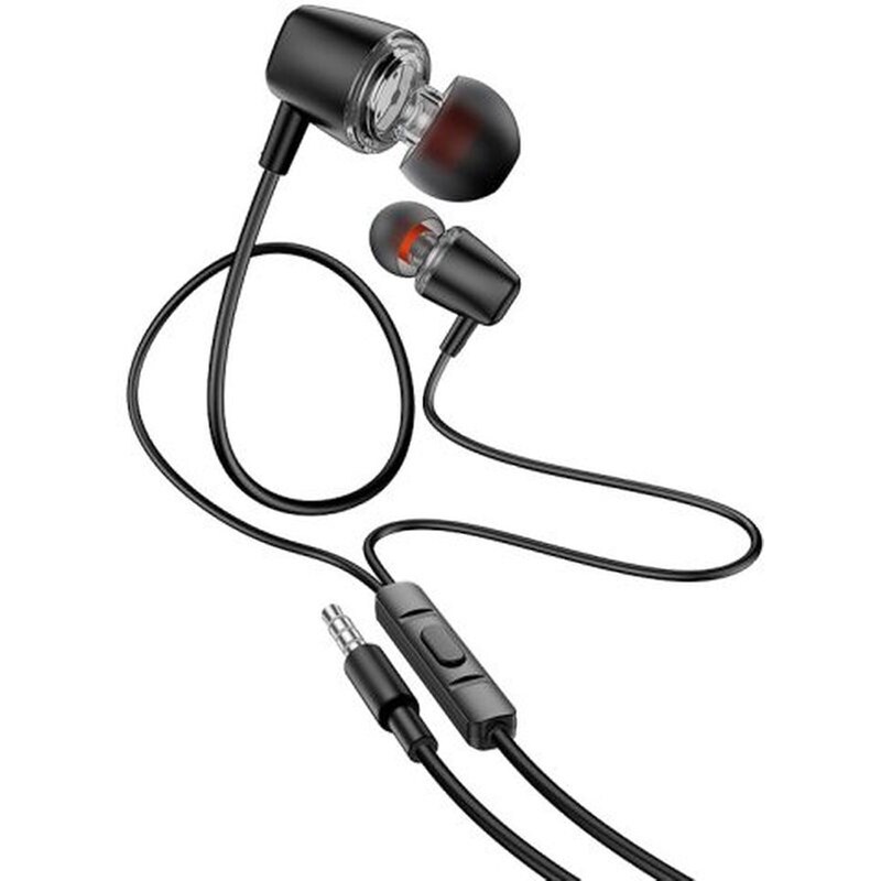 HOCO Hands Free Hoco M107 Discoverer Universal Earphones 3.5mm Μαύρο 1.2m