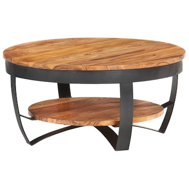 Vidaxl Τραπεζάκι Σαλονιού 65 X 65 X 32 Εκ. Μασίφ Ξύλο Ακακίας