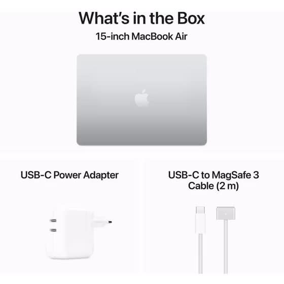 Apple MacBook Air with M3 Chip 15.3''QHD (Apple M3/16GB/256GB SSD/MacOs) Silver image 8