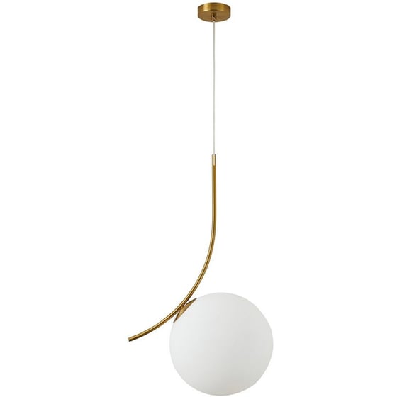 Φωτιστικό Οροφής Μονόφωτο Homelighting Sceptre από Μέταλλο/Γυαλί 30x15x120 cm - Λευκό/Χρυσό image 0