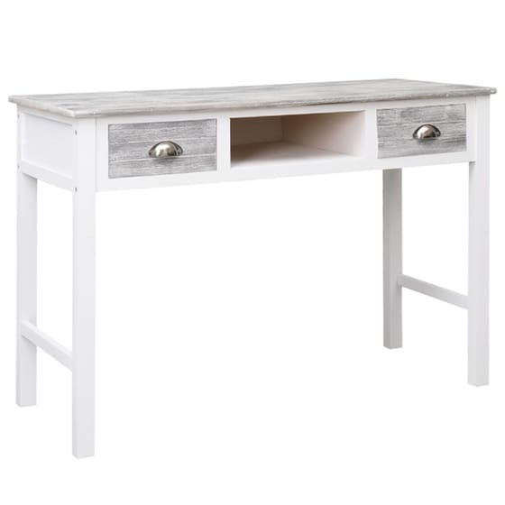 Γραφείο Μελέτης VidaXL από Ξύλο 110x45cm - Λευκό/Γκρι image 0