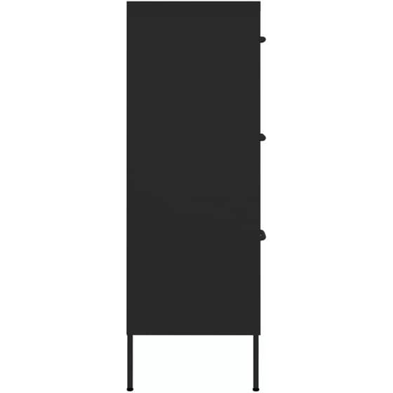 Συρταριέρα Γραφείου VidaXL από Ατσάλι 80x35x101.5 cm - Μαύρο image 3