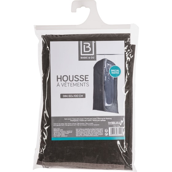 Θήκη Φύλαξης Παλτό/Κοστουμιών Spitishop 724120 60x100 cm - Μαύρη image 1