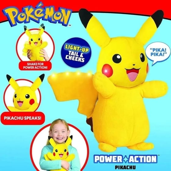 Λούτρινο Pokemon Φιγούρα Pikachu 25cm image 2