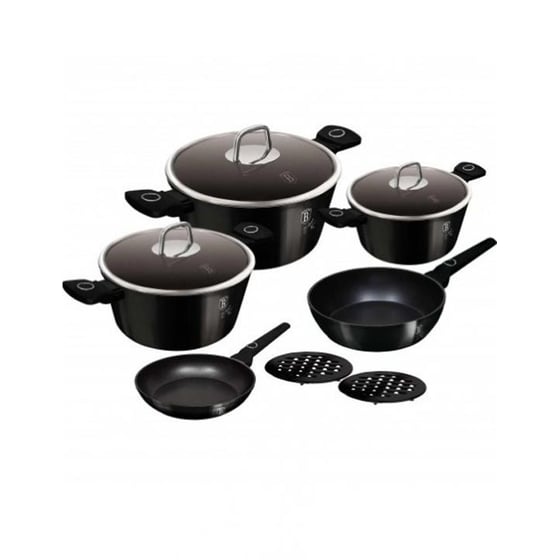 Σετ Μαγειρικά Σκεύη BERLINGER BH-8231 10 τμχ Μαύρο image 0