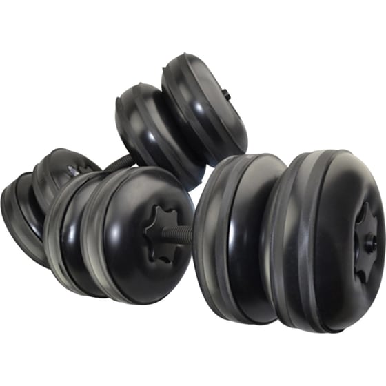 Σετ Βαράκια Στρογγυλά 1-24kg Ρυθμιζόμενου Βάρους CleverWeights 090040 από PVC με Νερό - Μαύρα image 0