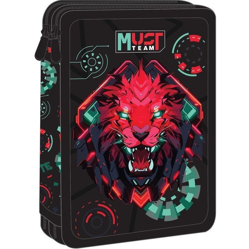 Κασετίνα Παραλληλόγραμμη Γεμάτη Must Team Lion Byte