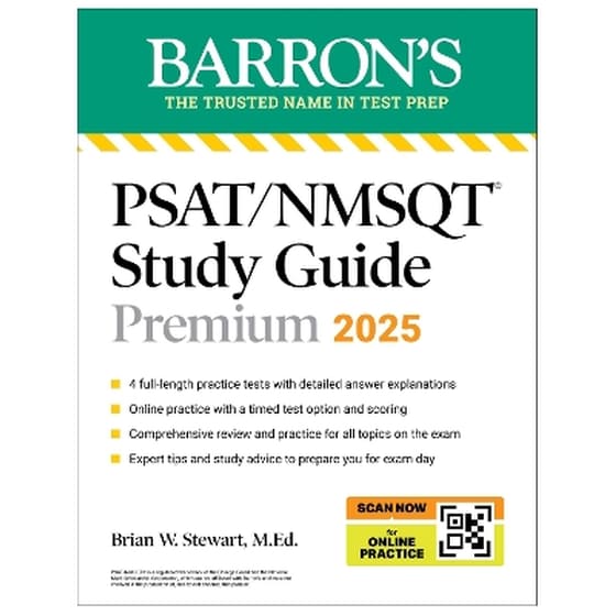 PSAT/NMSQT Premium Study Guide: 2025: 2 Practice Tests + Comprehensive Review + 200 Online Drills image 0