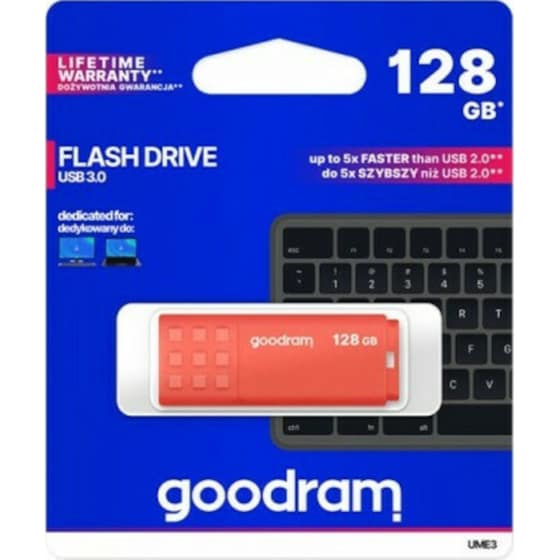 GoodRAM UME3 128GB USB 3.0 Stick Πορτοκαλί image 1