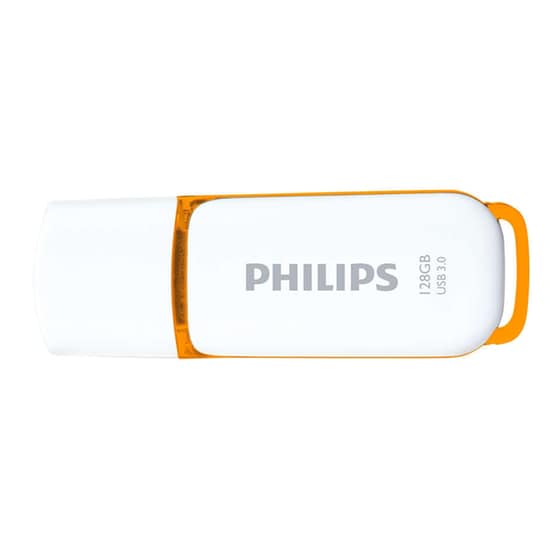 Philips Snow 128GB USB 3.1 Stick Λευκό/Πορτοκαλί image 2
