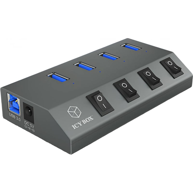 Icy Box IB-HUB1405 USB Hub 4-Port USB 3.0 συμβατό με USB-A