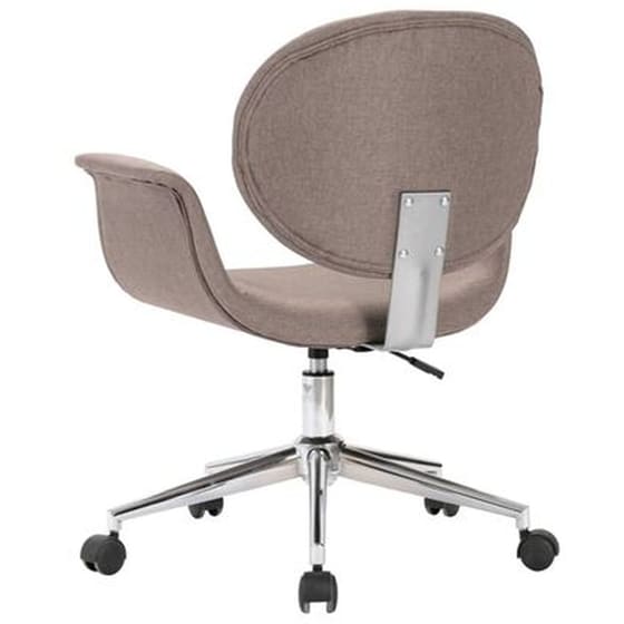 Καρέκλες Τραπεζαρίας Vidaxl  Περιστρεφόμενες Υφασμάτινες 4 Τμχ - Taupe image 4