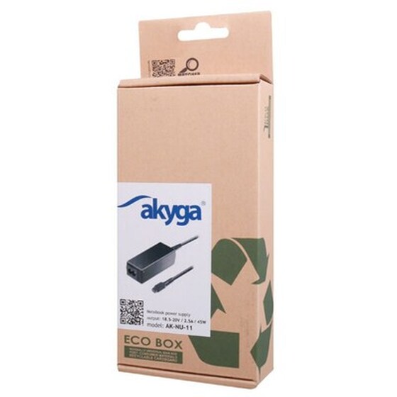 Φορτιστής Laptop Universal - Akyga Ak-nu-11 100-240V 45W - Black image 1