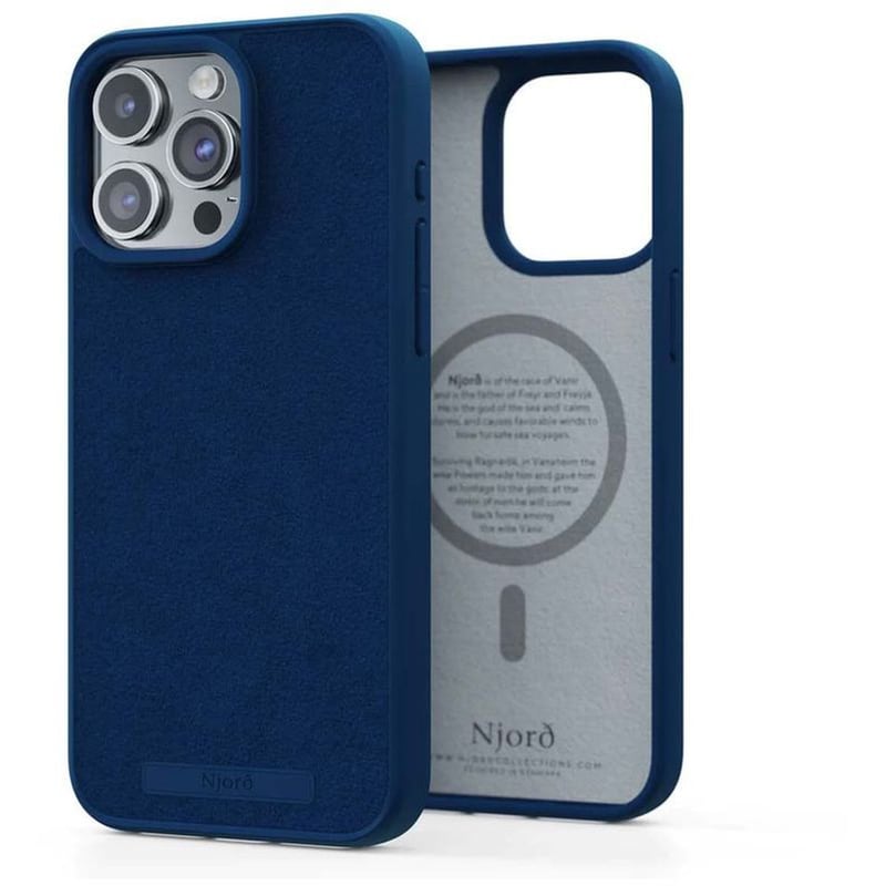Θήκη Apple iPhone 15 Pro Max - Njord Suede MagSafe Case - Blue