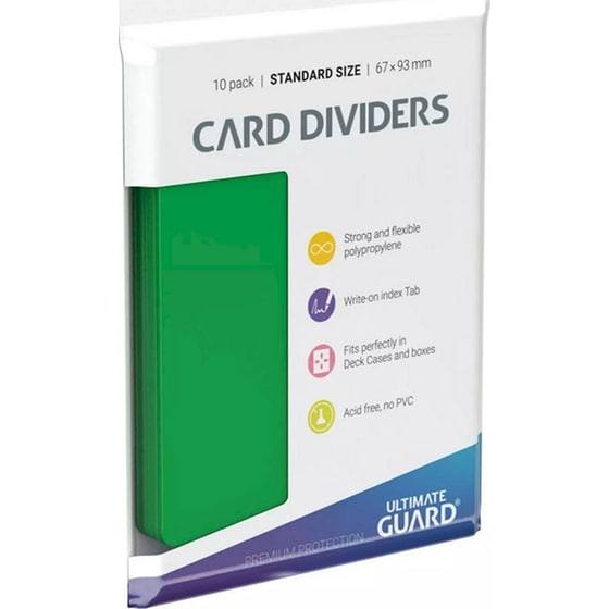 Ultimate Guard Card Dividers Standard Size Green (10 Pack) image 0