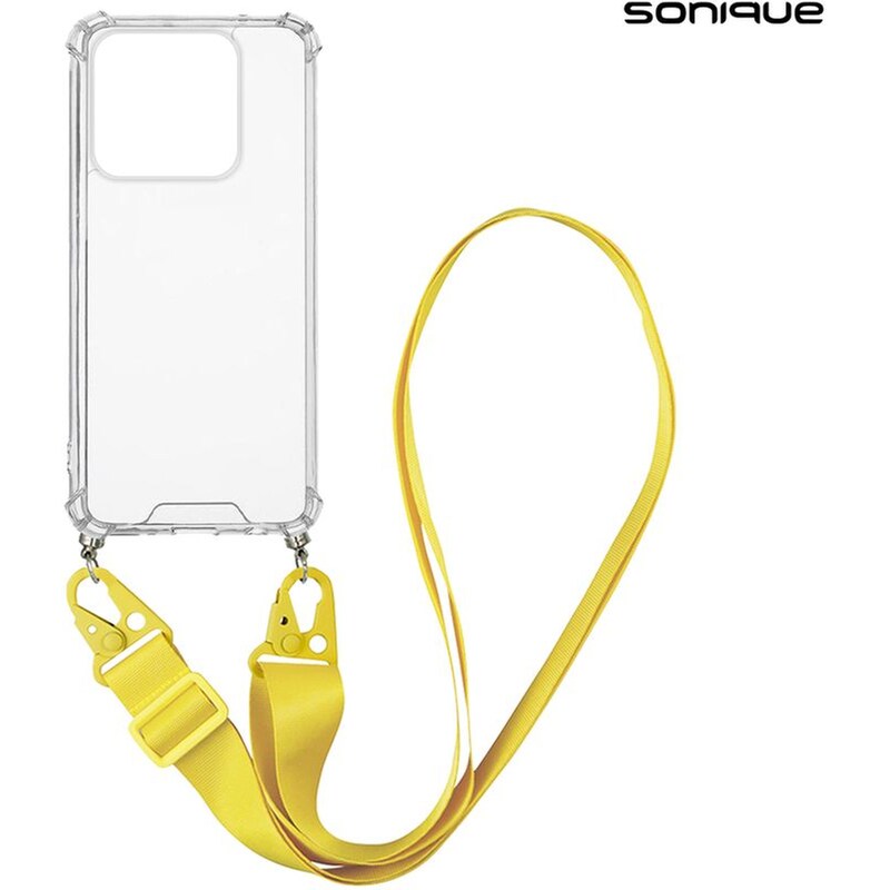 SONIQUE Θήκη Σιλικόνης Με Strap Sonique Armor Clear Xiaomi Xiaomi 14 Κίτρινο