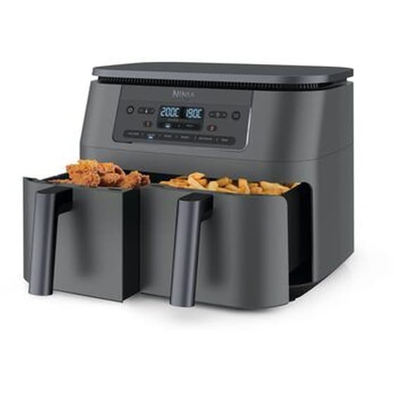 NINJA DZ300EUDUAL με Διπλό Αποσπώμενο Κάδο 2400 W 7.6 L Μαύρο Φριτέζα Αέρος image 2