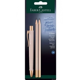 Σετ Γραφής Στυλό Διαρκείας Faber-Castell & 2 Μολύβια Urban Ροζ