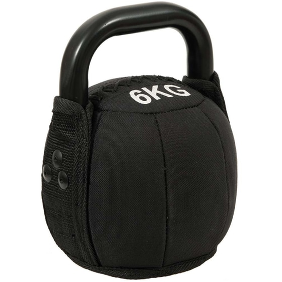 Kettlebell Amila Cordura 84779 Κλασικό με Επένδυση από PVC 6kg - Μαύρο image 0