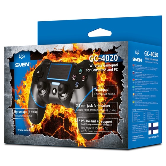 Sven Wireless Controller GC-4020 - Ασύρματο Χειριστήριο PS4 - Μαύρο image 4