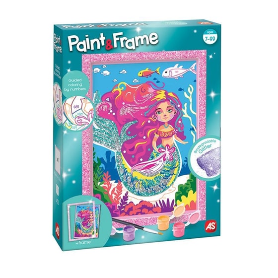 As Company Σετ Ζωγραφικής Paint & Frame Ζωγραφίζω Με Αριθμούς Mythical Mermaid image 11