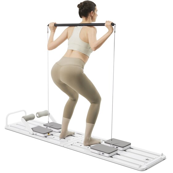 KINGSMITH CRAWLER Pilates Reformer Πολυόργανο Γυμναστικής Λευκό image 7