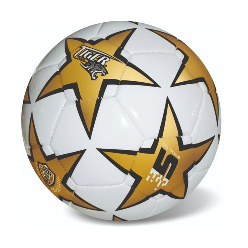 STAR TOYS Μπάλα Ποδοσφαίρου Tiger Star Χρυσό Αστέρι 35/724 Size 5 Δερματίνη