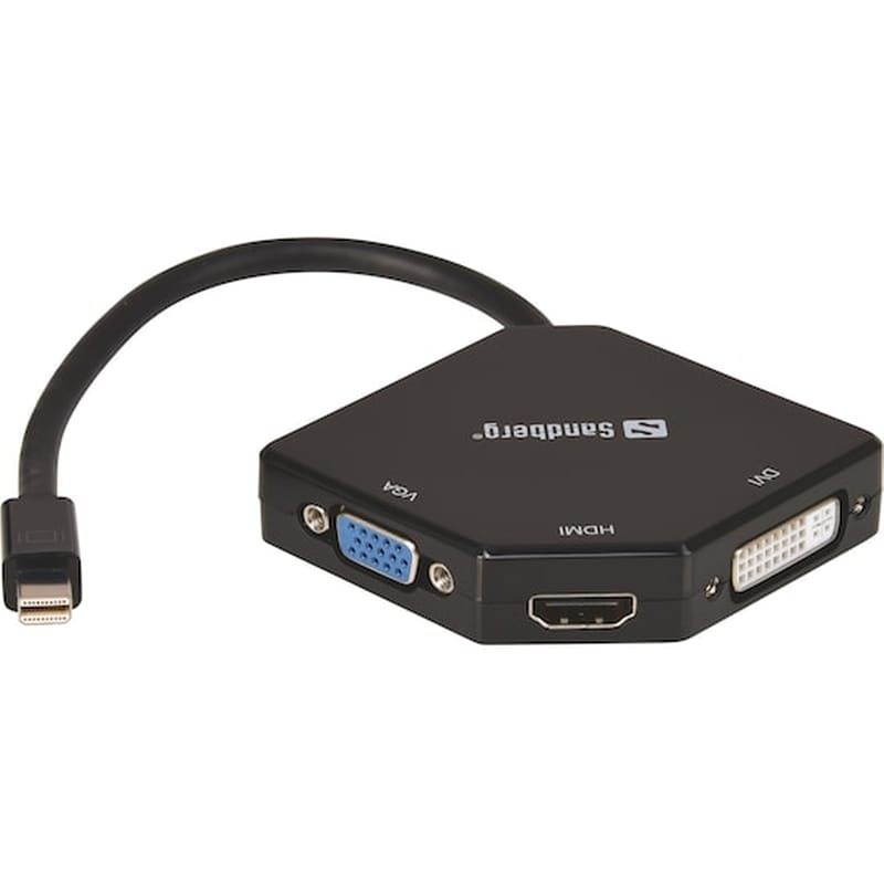 SANDBERG Αντάπτορας Sandberg mini DisplayPort Male σε HDMI / DVI / VGA Female