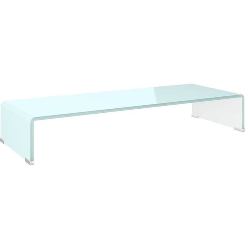 Έπιπλο Τηλεόρασης VidaXL Γυάλινο 80x30x13cm - Λευκό