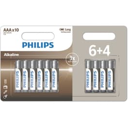 Philips Μπαταρία Αλκαλική Lr03a10bp AAA 1.5V 10τμχ