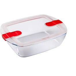 Φαγητοδοχείο Pyrex Cook & Heat 2.5 Lt - Διάφανο/Κόκκινο