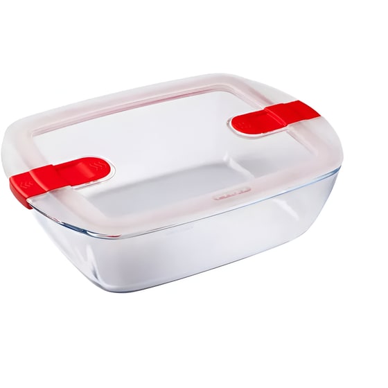 Φαγητοδοχείο Pyrex Cook & Heat 2.5 Lt - Διάφανο/Κόκκινο image 0