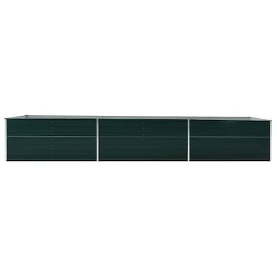 Vidaxl Ζαρντινιέρα Υπερυψωμένη Πράσινη 480x80x77 Εκ. Γαλβαν. Χάλυβας image 4